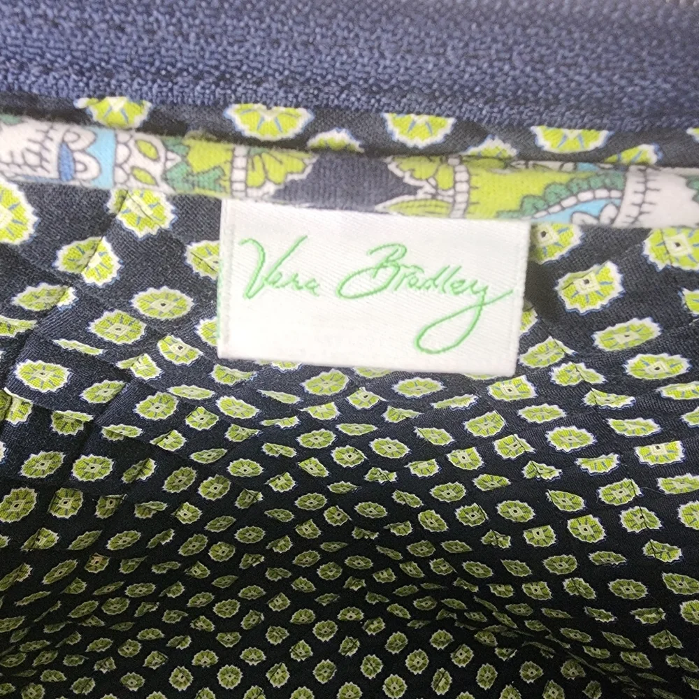 Vera Bradley laptop 13 in bag Paisley Blue & Green